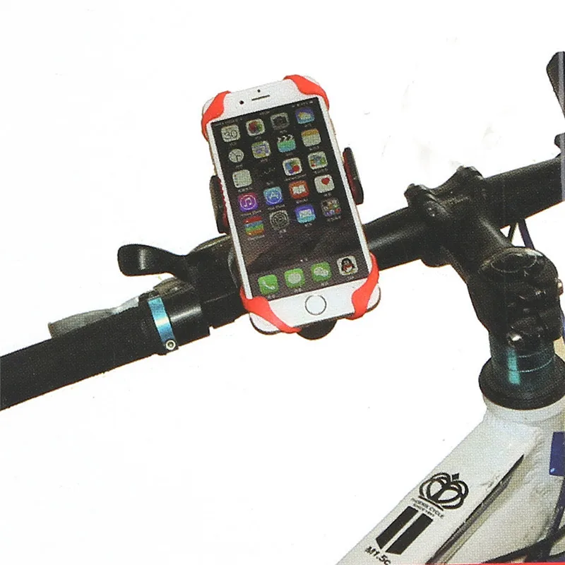  Universal Motorrad Fahrrad Lenker Halterung Telefonhalter Mit Silikon Unterstützung Band Für Iphone