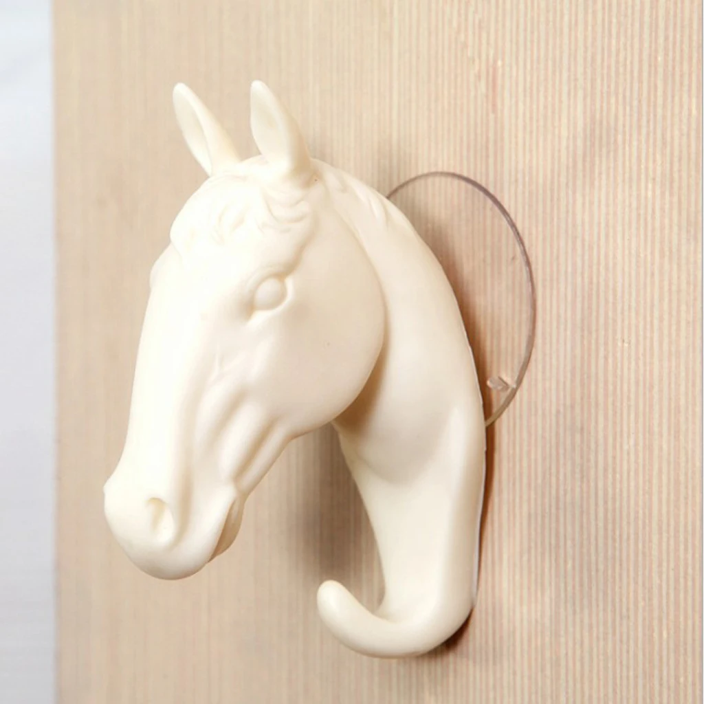 Creative 3D PVC Animal Head Wall Hook Kids Room Hanger Coat Hat Hook Ornament Figurines