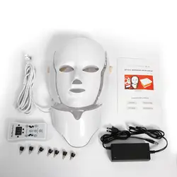 7 цветов Электрический светодиодный маска для лица шеи омоложение кожи лица Массажер устройство для лечения светодиодами красота кожа