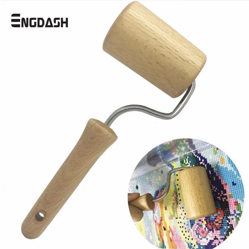 

ENGDASH 1pc Diamond Painting Tool Wooden Roller for DIY Noodle Biscuit Fondant Cake Dough Wooden Roller kitchen Cooking Tools