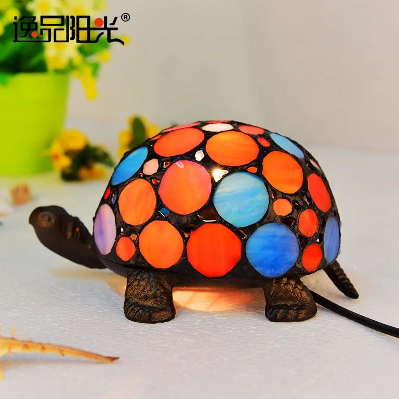 

Tiffany lamp/children room bedstand nursing lamp/manual Europe type restoring ancient ways is the tortoise a night light