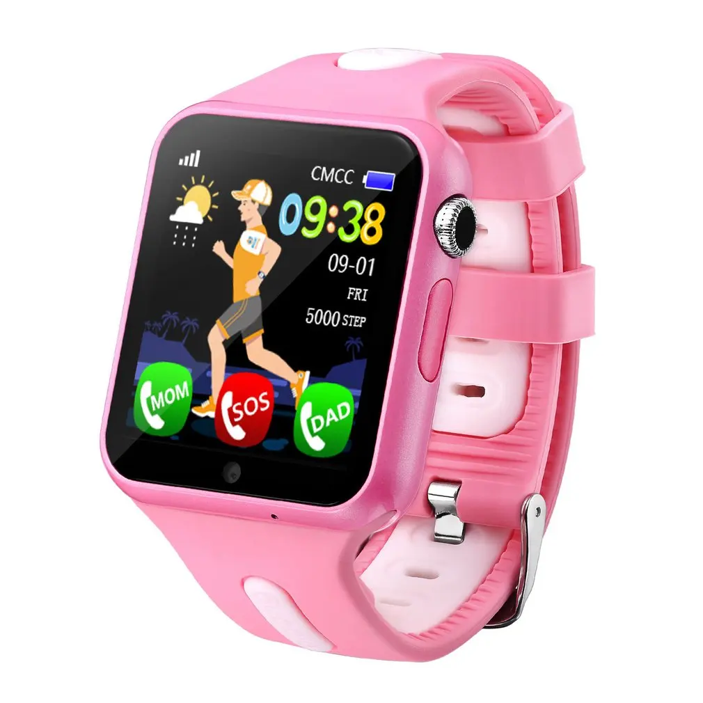 

V5k 1.54 Inch Screen Children Smart Watch GPS Tracker Anti Lost Monitor SOS Call Kids Smart Camera Phone Bracelet Clock Gift