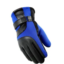 Теплые лыжные перчатки для мотоцикла синий уплотненные вельветовые куртки размера плюс, езда на велосипеде грязи велосипедные перчатки с пальцами перчатки зимние ветрозащитные перчатки для Для мужчин Для женщин