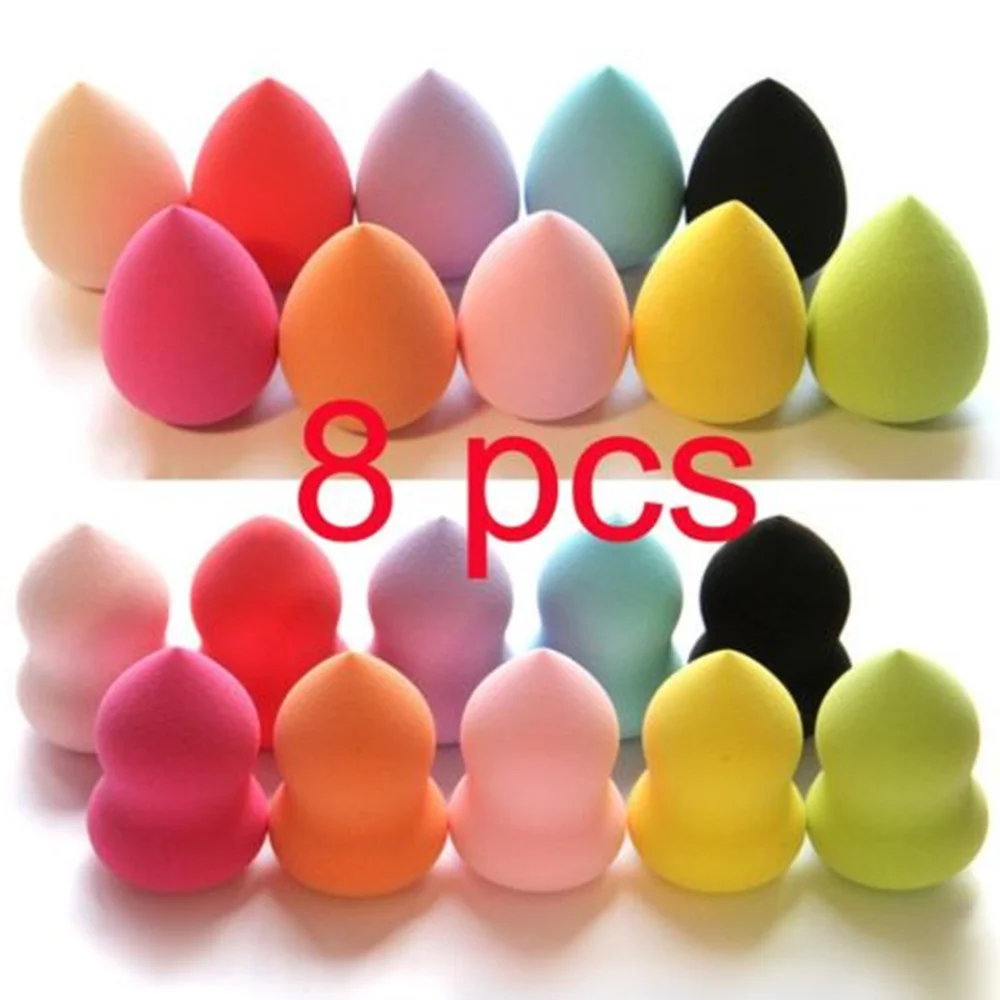 

8pc Makeup Sponge For Powder Foundation Concealer Cream Beauty Make Up Soft Water Sponge Blender Puff Professional Cosmetic Puff