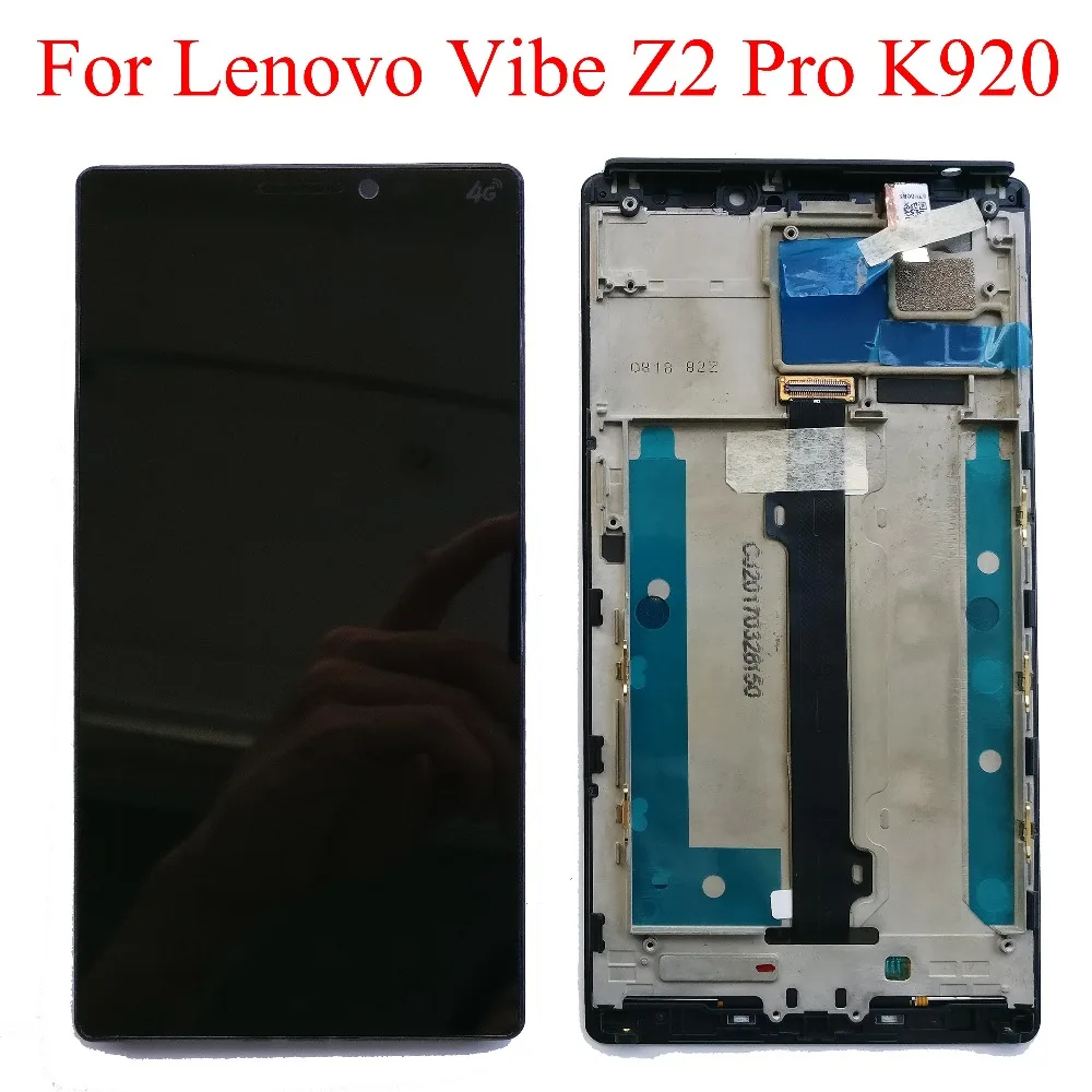 6,0 дюймов для lenovo Vibe Z2 Pro K920 ЖК-дисплей кодирующий преобразователь сенсорного экрана в сборе с рамкой запасные части