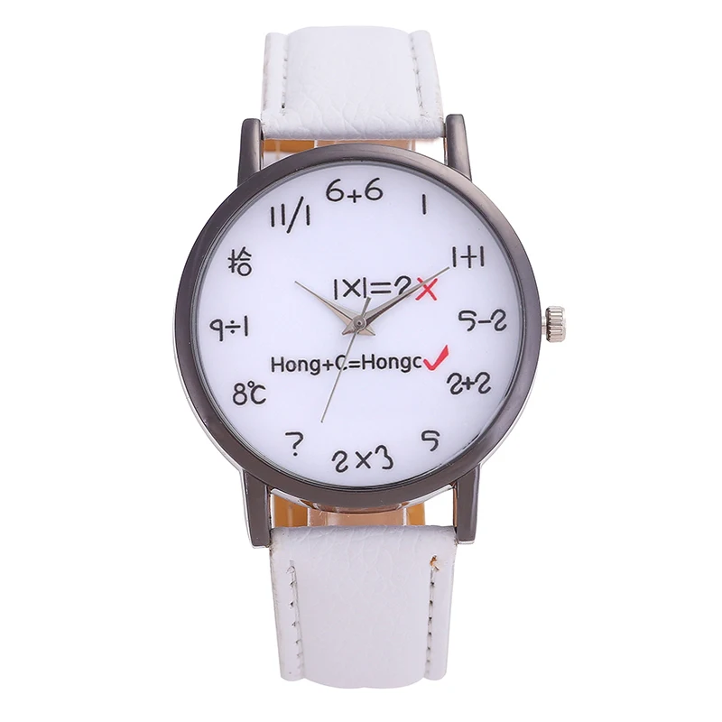 

new Fashion brand watch men Stainless steel dial women watches mathematical formula pointer luxurious Wrist watch