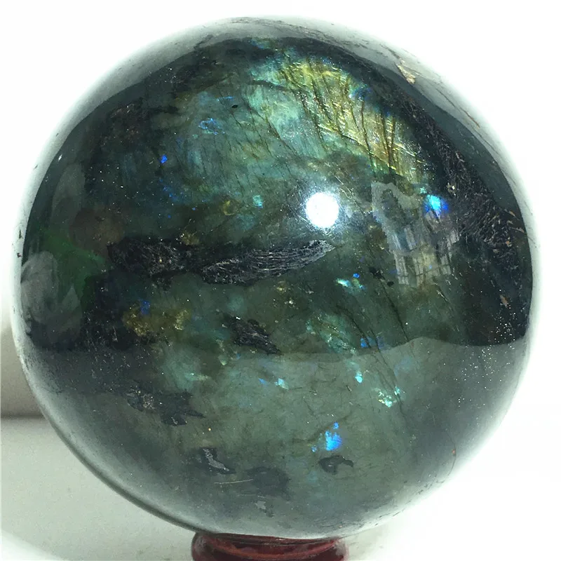 

Ball Narural labradorite quartz Crystal Stone and craft reiki healing Decorative ball