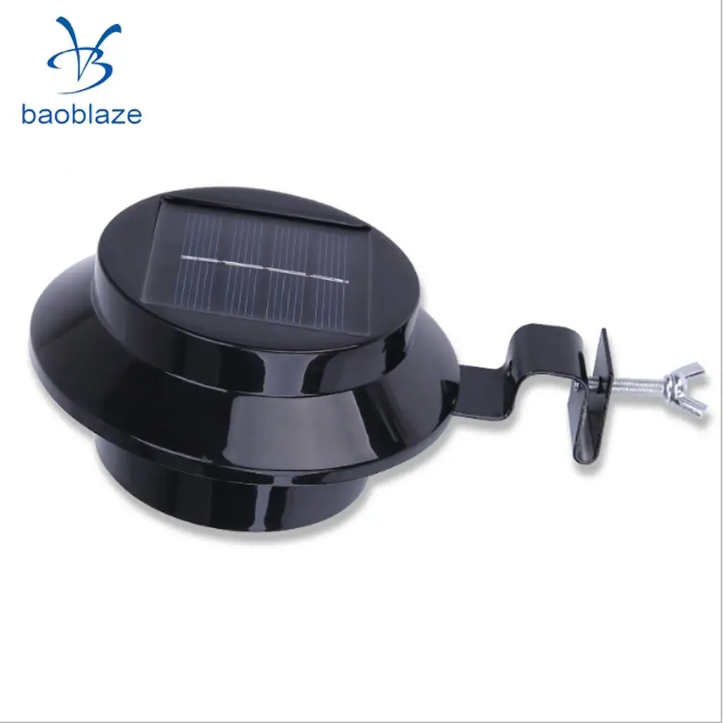 2pcs Solar Powered Yard Wall LED Light Fence Wall Lamp  White Light Black&White