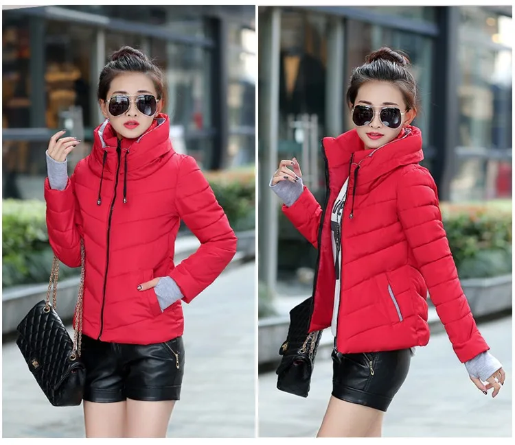 Новая зимняя куртка для женщин, свободное теплое уплотненное короткое пуховое хлопковое пальто для женщин размера плюс, зимнее пальто с подкладкой, женская одежда 3XL MC1095