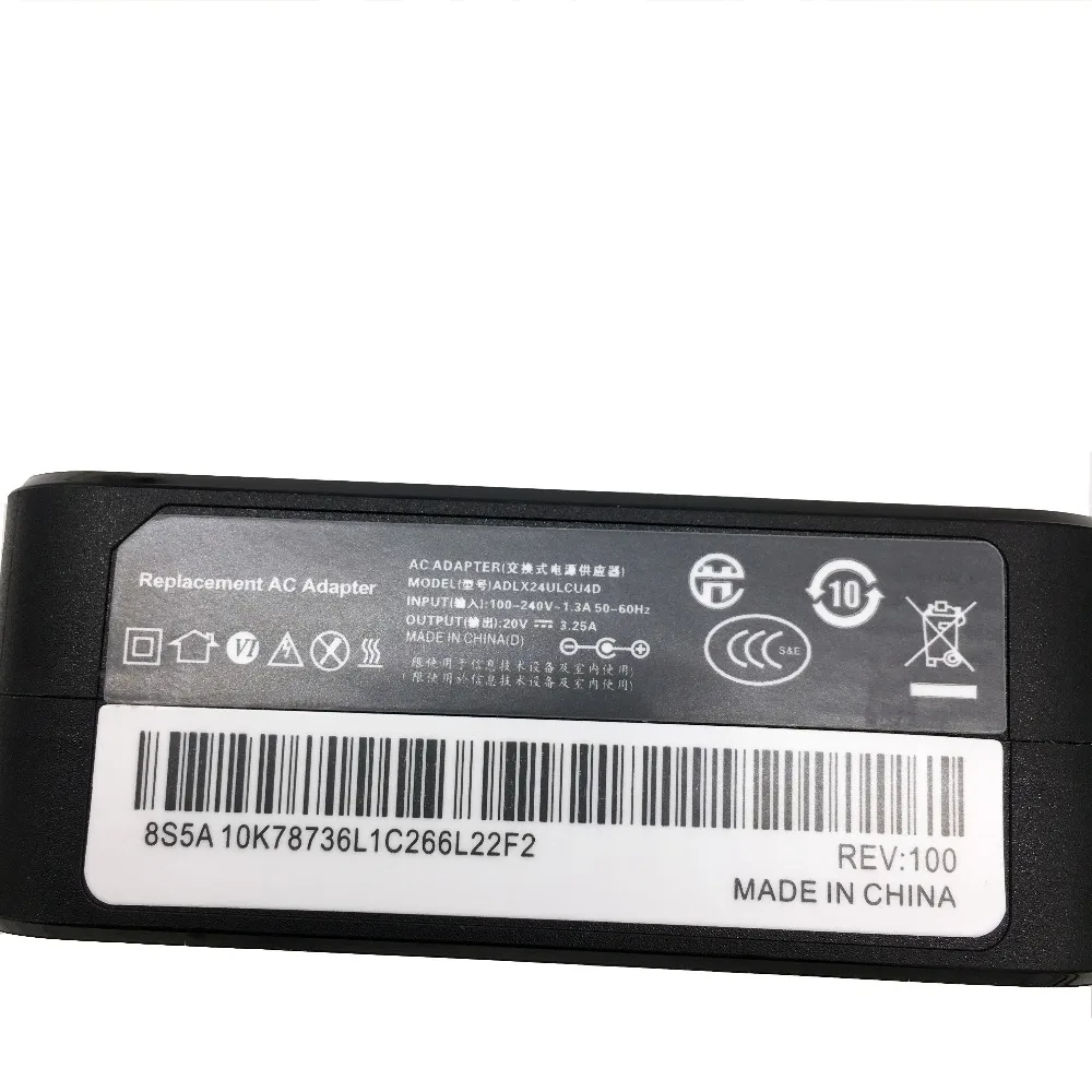 QINERN EU 20V 3.25A 65W 4,0*1,7mm адаптер переменного тока для ноутбука lenovo IdeaPad100-15 B50-10 YOGA 510-14 310-14 710-13 зарядное устройство для ноутбука