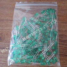 100 шт. зеленый светодиодный 5 мм зеленый светодиод зеленый поворот зеленый