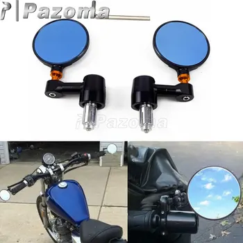 

Black Motorcycle 7/8" 1" Handlebar End Rearview Mirror 22mm 25mm Bar End Side Mirror for Yamaha Honda Chopper Street Bikes