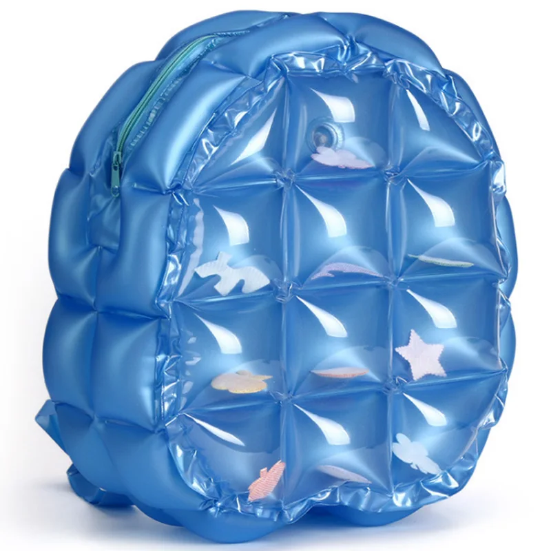 

Inflated School Bags Children Space Backpack Summer Pvc Waterproof Beach Bag Girls Boy Travel Lattice Bag