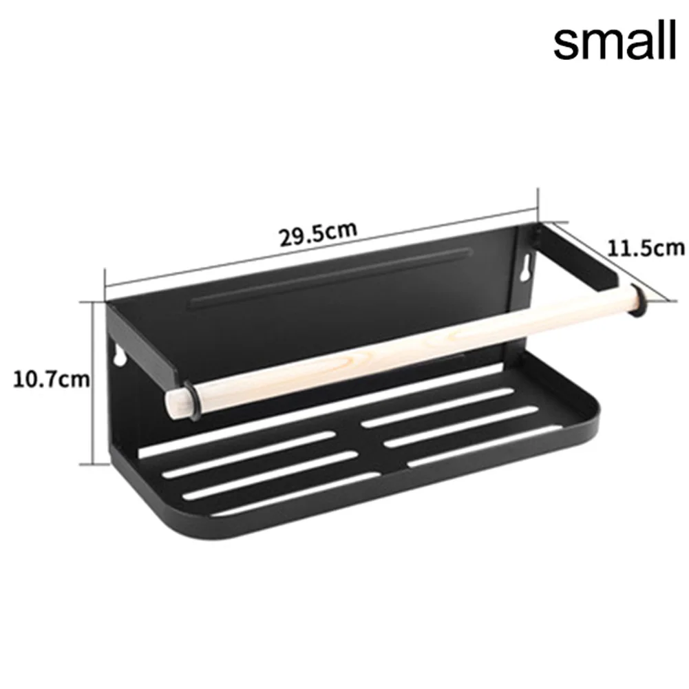 Многофункциональная Магнитная боковая вешалка для холодильника держатель для специй для хранения кухонных инструментов XH8Z - Цвет: Black S