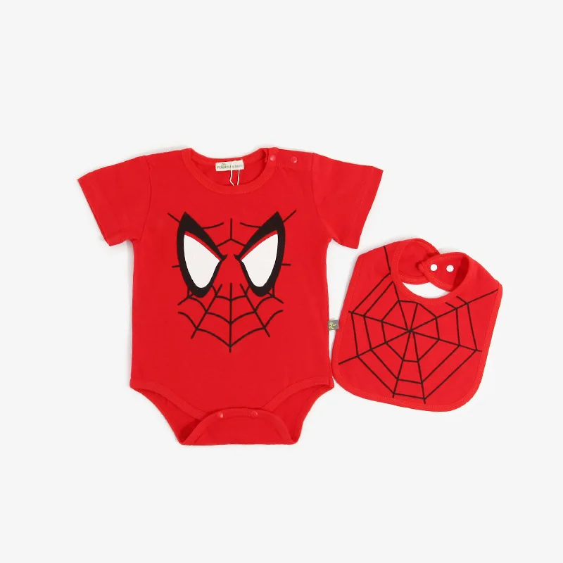 Детская одежда для новорожденных, комплект из 2 предметов, Супермен, Бэтмен, детский комбинезон, хлопок, Roupa De Bebe, одежда для маленьких мальчиков и девочек