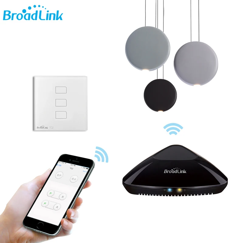 Updated Broadlink Rm Pro+ Universal Wifi Smart Remote Control Controller EU Touch Wall Switch For Smart Lighting Via Internet