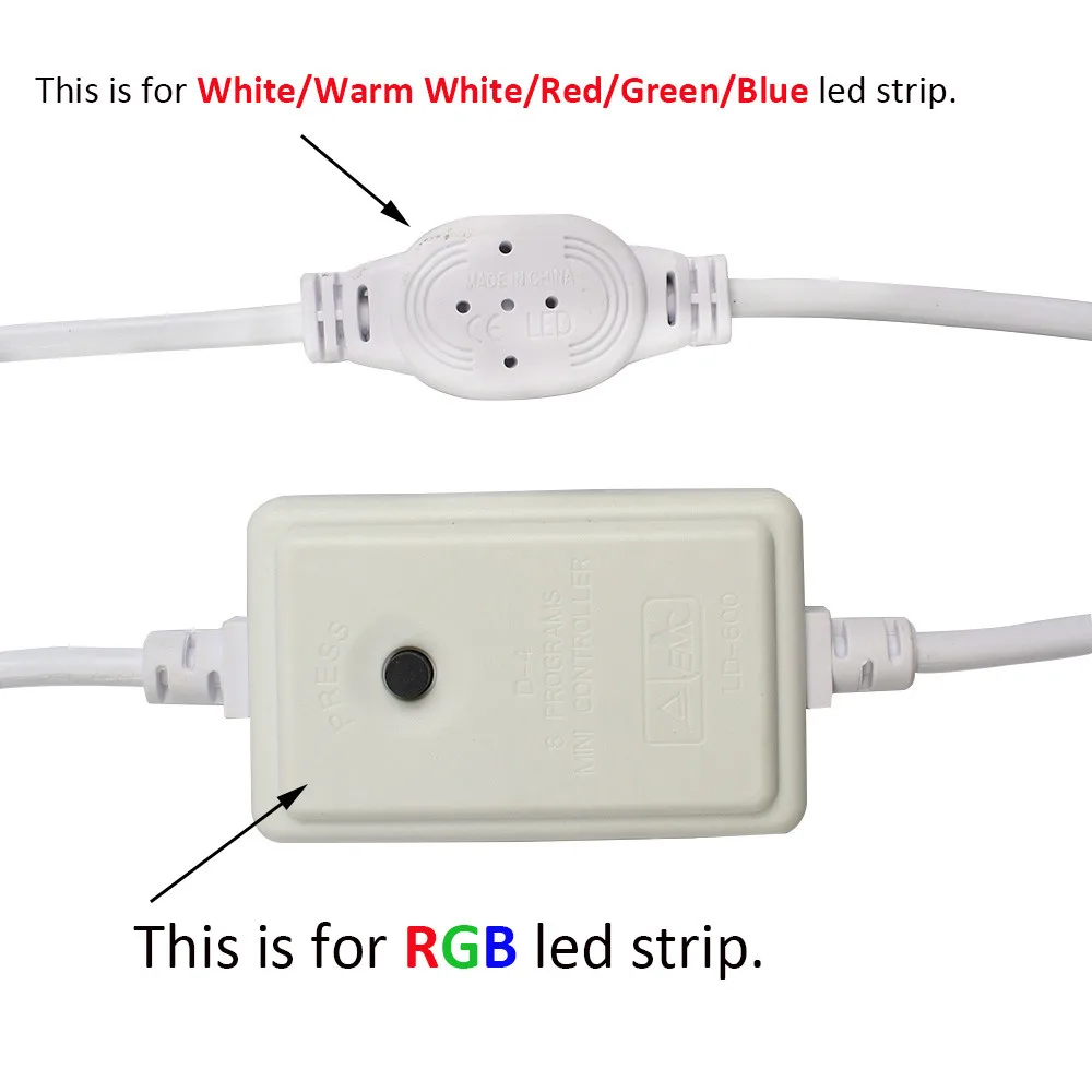 AC220V-Waterproof-5050-led-Strip-light-RGB-White-Warm-White-Blue-60-leds-Meter-with-EU