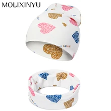MOLIXINYU/2 шт.; детская шапка; шарф; хлопковый шарф для младенцев; детские вязаные шапочки для мальчиков и девочек; детская шапка; шарф; комплект; шапочка для маленьких девочек; реквизит для фотосессии