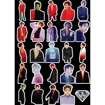 

Kpop EXO Love Shot Photo Sticker for Luggage Laptop Notebook Mobile Phone Chanyeol Ximin DIY Stickers