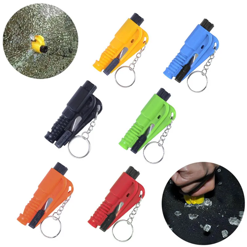 

Portable 3-in-1 Survival Rescue Tool Saving Hammer Seat Belt Cutter Whistle New Vehicle tools