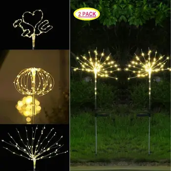 

Solar Light 2pcs 90 LED String Light 8 Modes Waterproof Underground Lamp Twinkle Lights Aluminum Alloy Fairy Garland lamp