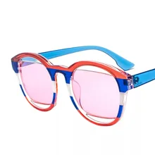 نظارات شمسية بيضاوية رخيصة على الموضة للنساء باللون الأخضر والأزرق والأحمر بتصميم مستدير للشاطئ للبيع مع نظارات قيادة للسيدات