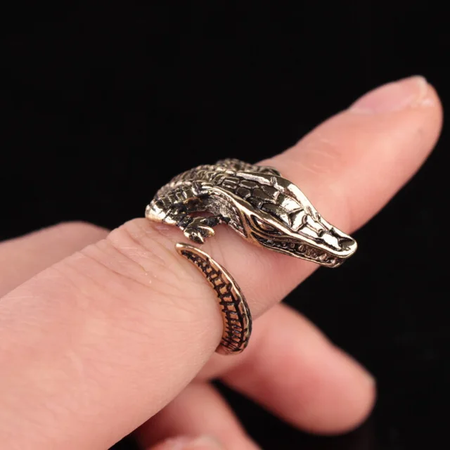 Kittenup New Fashion Crocodile Rings For Women Men Animal Jewelry in Gold Silver Kittenup New Fashion Crocodile Rings For Women Men Animal Jewelry in Gold Silver