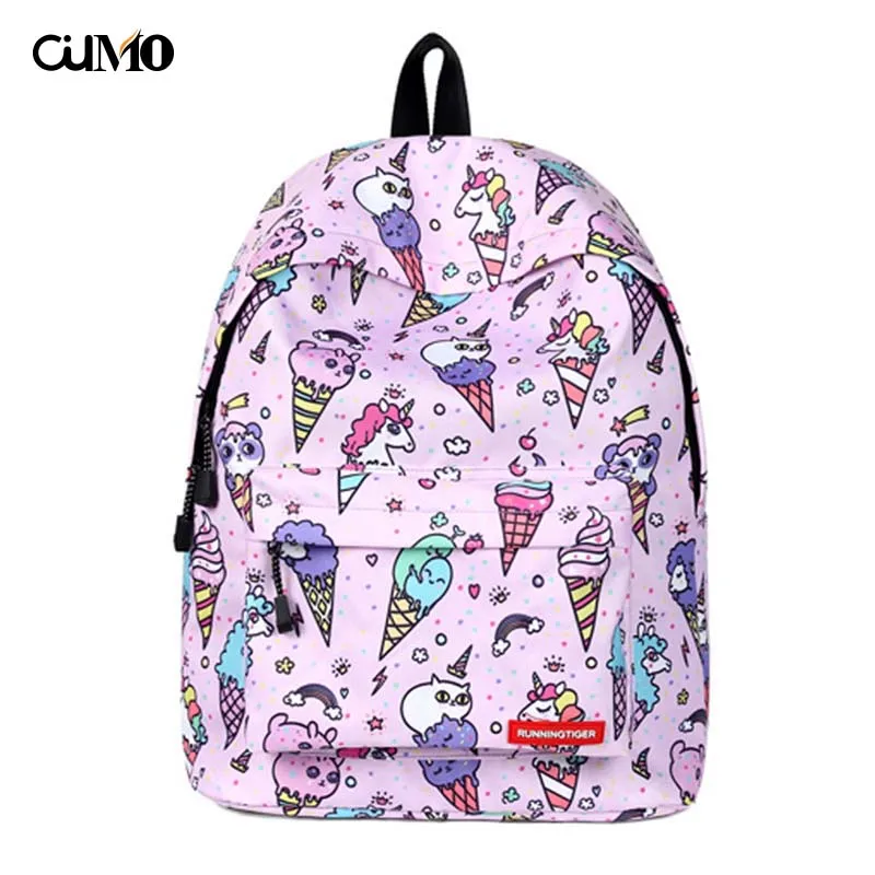 

Ou Mo brand Print unicorn computer laptop anti theft backpack feminina backpack Women Bag man Boys/Girls child Schoolbag