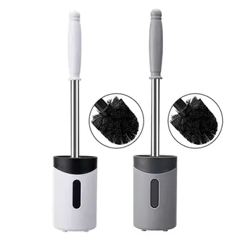 

Brush For Bathroom Accessories Household Hand Toilet Brush Full Angle Decontamination Soft Long Handle Cleaner Set Punch Free