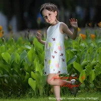 New Arrival Girl Dress Embroidery Sleeveless Beautiful Children Summer Wear GD80722-6C