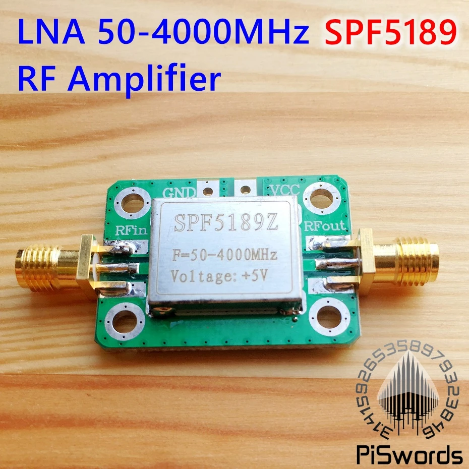 

PISWORDS LNA 50-4000MHz SPF5189 NF=0.6dB RF Amplifier Signal filter board For FM HF VHF / UHF Ham SDR Radio Module Board