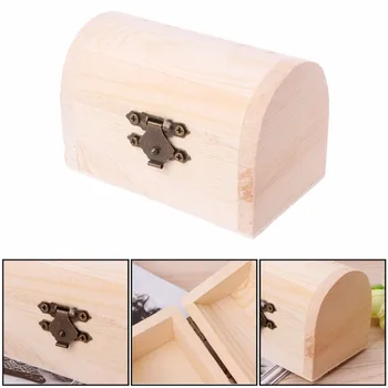 

Exquisite Wooden Jewelry Box Makeup Organizer Packing Crafts Storage Case Home Storage Bank Money Box New