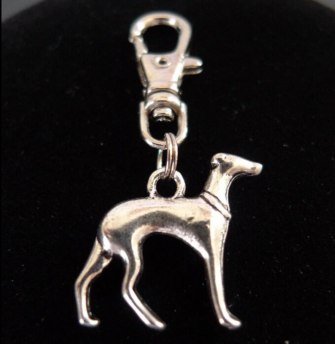 

50PCS Fashion Vintage Silver Zinc Alloy Large Greyhound Gifts Fit Key Chain Ring Key Chains Jewelry Findings Holiday Gifts B161