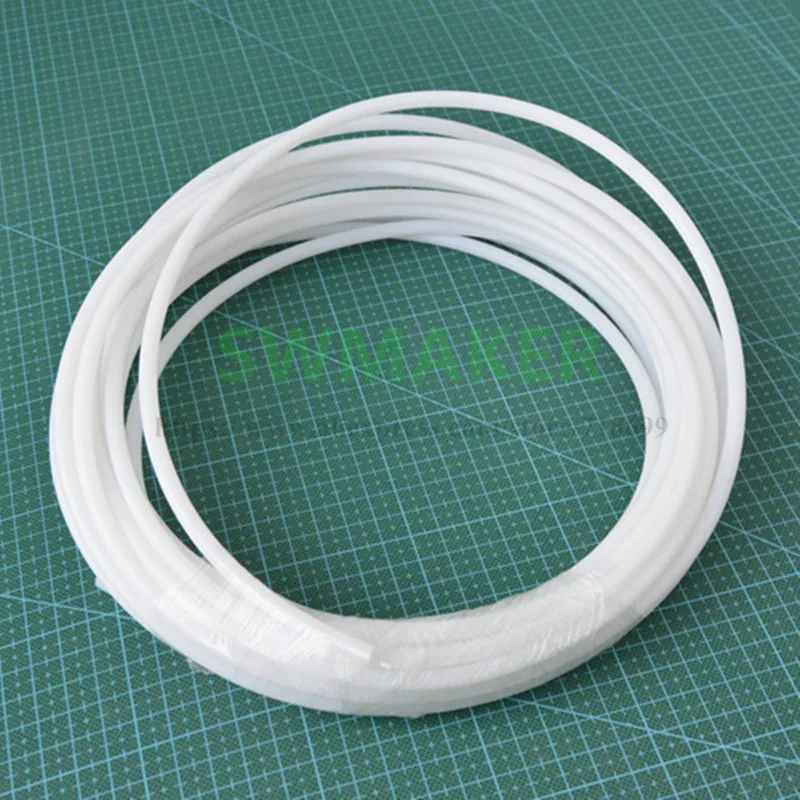 SWMAKER Teflon tube PTFE tube PTFE white high temperature resistant 4