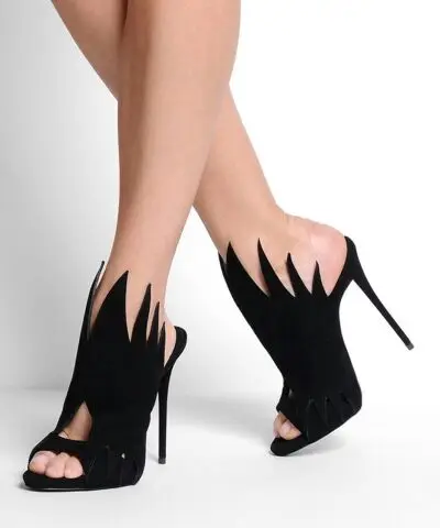 2018 Fashion Party Club Summer Dress Shoes Women Sexy Stiletto Heel Sandal Fire Shape Slingback Gladiator Sandals Party Stiletto
