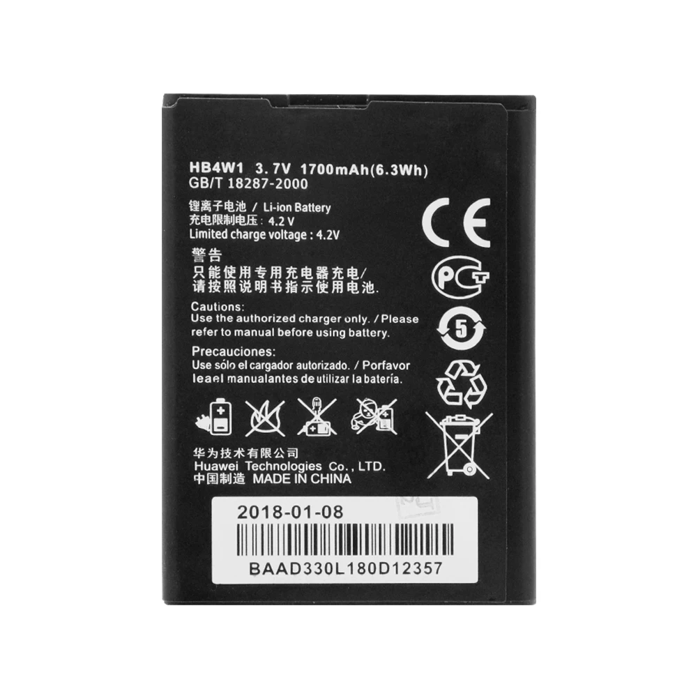 Новая замена HB4W1 HB4W1H 1700 мА/ч, батарея для huawei Ascend G510 G520 G525 Y210 Y530 U8951 T8951 W2 Призма 2 батареи сотового телефона