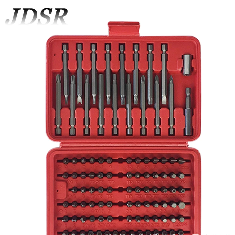 

JDSR 98Pcs Screwdriver Bit Set Home Batch Head Precision Screwdriver Electrical Repair Tools Cross Word Plum Hand Head Tool Set