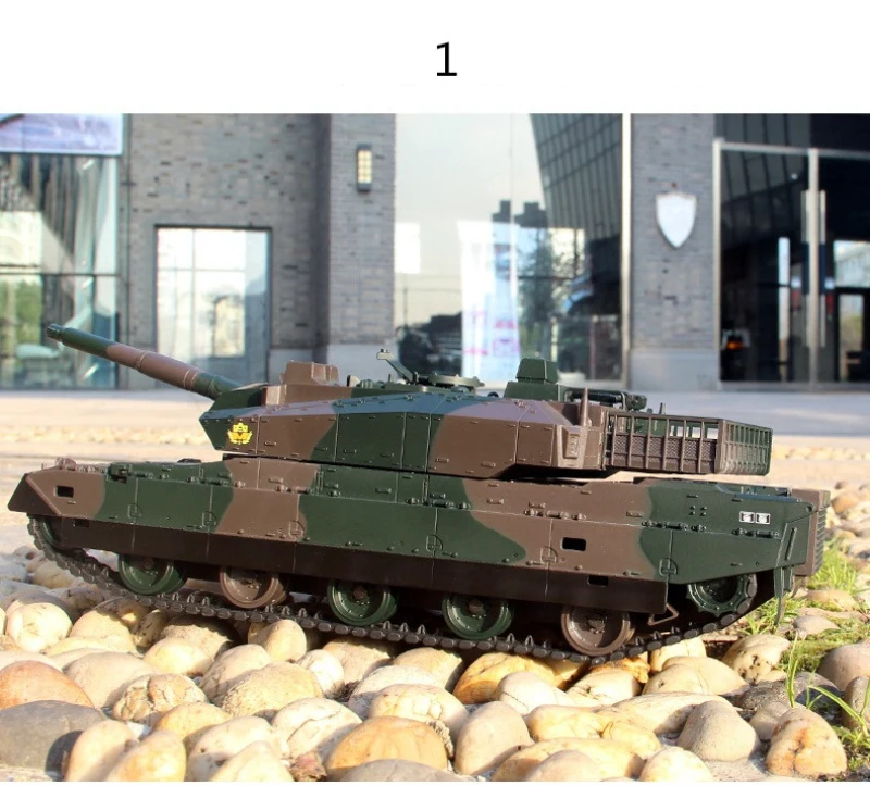 Армейский пульт дистанционного управления Боевая модель XQTK24-2 40 см большой масштаб 330 градусов Поворот моделирование Recoil Военный танк rc танк