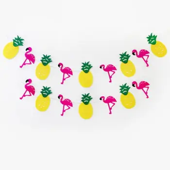 

Flamingo Pineapple birthday felt Garlands baby shower Wedding Tropical Christmas buntings nursery room decor baptism banners