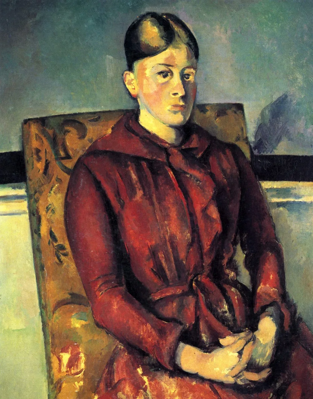 

Пол Сезанн Картина маслом Размножение, ручная работа картина маслом, madame-Cezanne-с-а-кресло, Холст Картина маслом, высокое качество