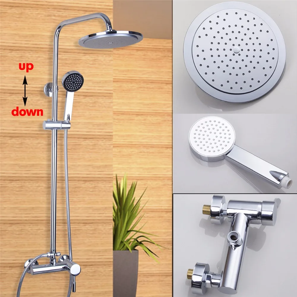 Монтаж набора для душа. Лейка тропического душа 100мм. Смеситель для тропического душа