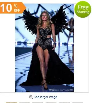 

New Arrival Black Angel Feather wings costume show party wedding sexy props Large fairy wings 140*90cm