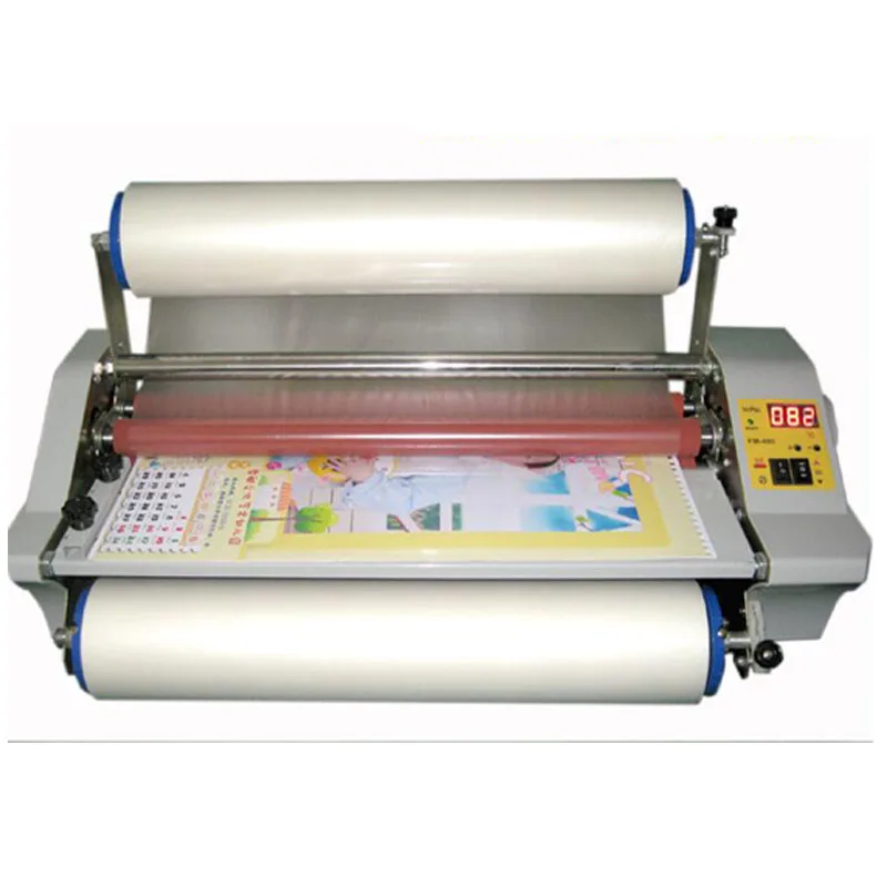 FM 480 paper laminating machine,Four Rollers,worker