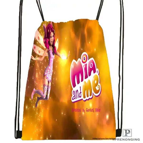 Drawstring Backpack Custom My and Magic Me походная сумка на шнурке милый рюкзак для детей(черная спинка) 31x40 см#180531-04-01 - Цвет: Drawstring Backpack