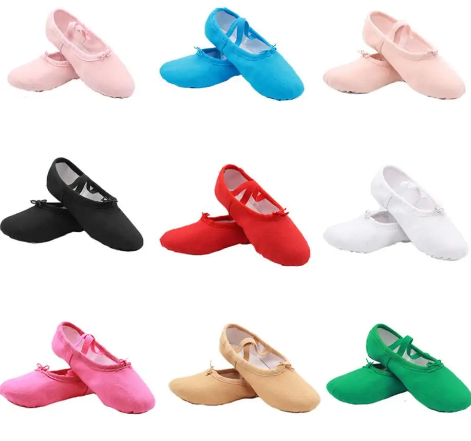 Professional Ballet Dance Shoes Yoga Slippers Indoor Exercising Shoes For Girls Women Canvas Falt Ballet Dancing Kids Girl Shoes