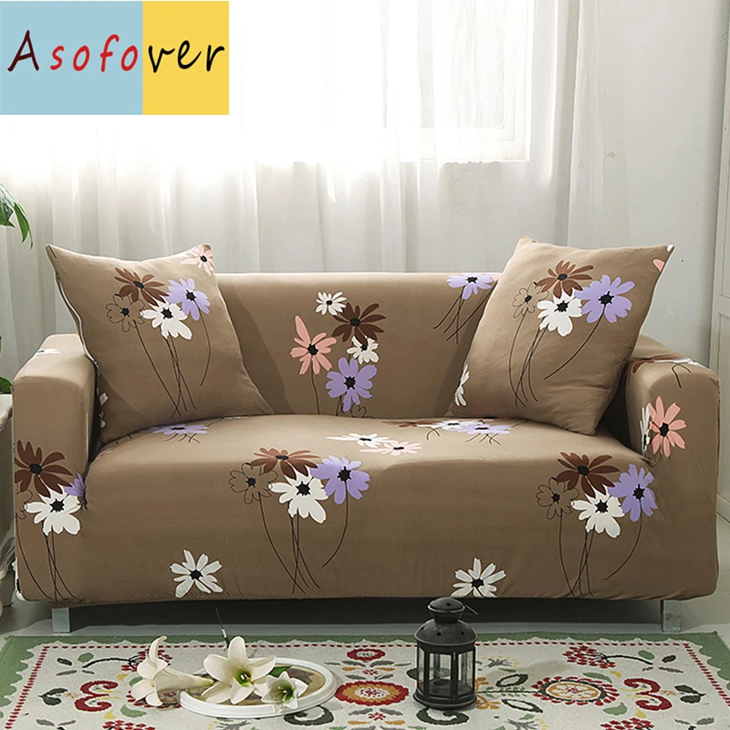 Чехол для дивана asofver Birds of Flowers эластичный чехол для дивана растягивающиеся покрытия для мебели протектор Чехлы для диванов для гостиной - Цвет: 14