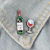 Grape wine and Glass Enamel pin WINE TIME brooches Bag Clothes Lapel Pin Button Badge Cartoon Jewelry Gift for friends Lovers ► Photo 3/6