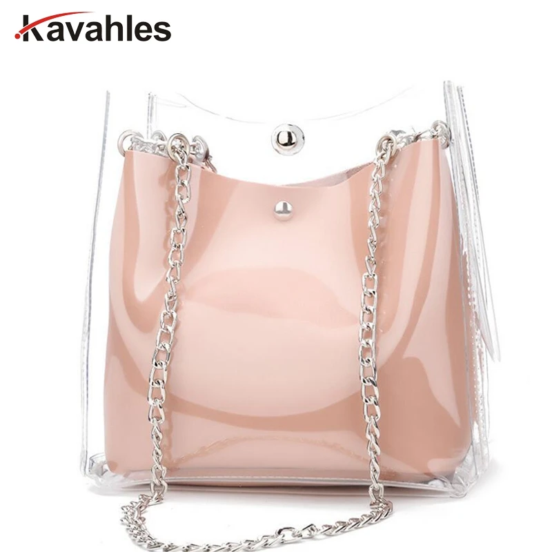 أزياء المرأة حقيبة شفافة واضحة pvc حمل رسول حقائب صغيرة ليزر المجسم LW-50 sac سيدة الكتف حقيبة الإناث