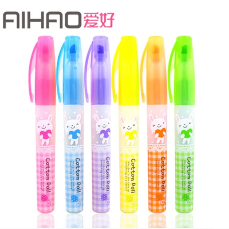 

2019 New Arrival AIHAO Brand Read Study Marker Pen 6pcs/lot Highlighter Cute Design School Supply Free Shipping