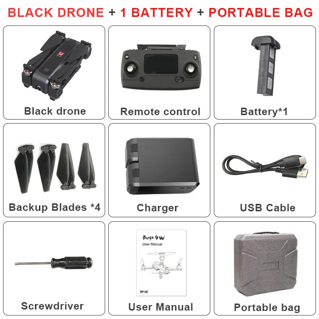 MJX Bugs 4W B4W gps бесщеточный складной Радиоуправляемый Дрон 5G Wifi FPV с камерой 2K анти-встряхивание оптического потока RC Квадрокоптер VS F11 - Цвет: 1Battery